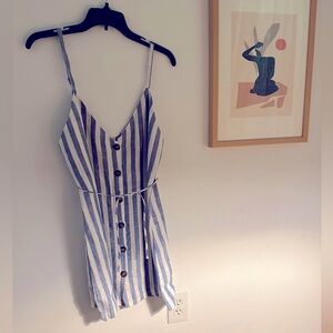 Reformation linen button down dress size medium